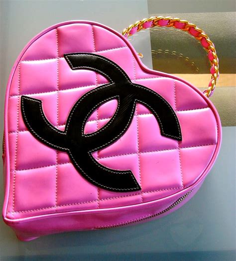 chanel pink heart purse|heart shaped chanel bag.